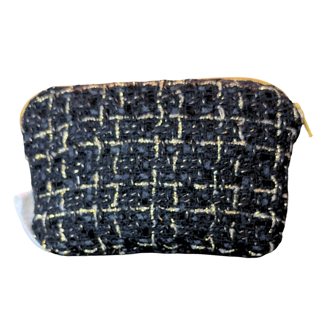 CC Chain Noir Vintage Silk Scarf Beauty Bag
