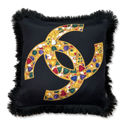 CC Vintage Silk Scarf Pillows 19"