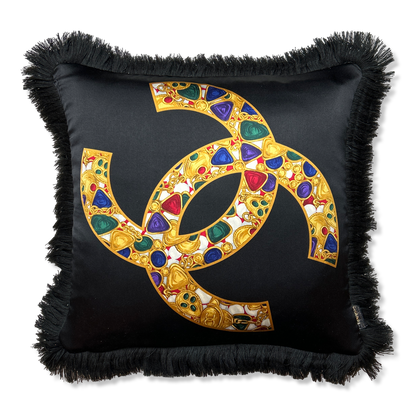 CC Vintage Silk Scarf Pillows 19"