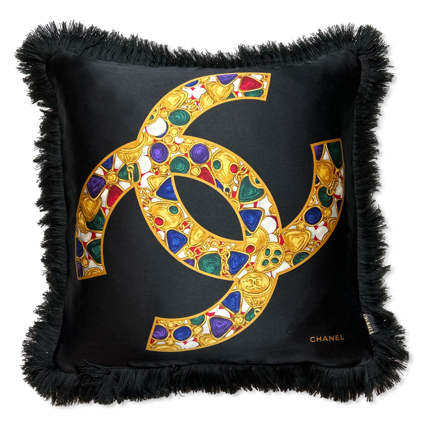 CC Vintage Silk Scarf Pillows 19"