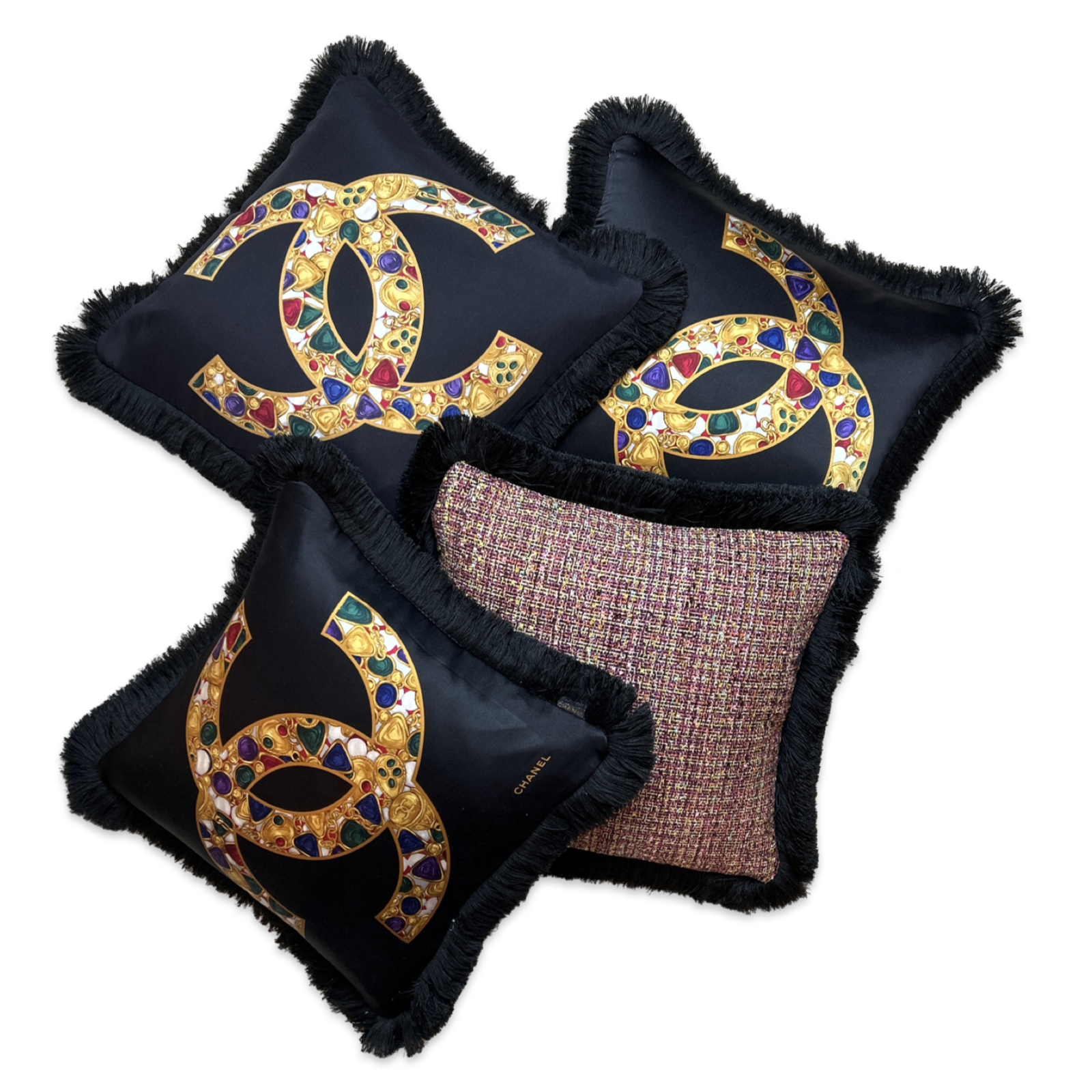 Chanel CC Logo Scarf Pillow Cover Decorative Pillow Throw Pillow