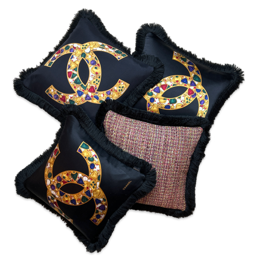 Chanel CC Logo Scarf Pillow Cover Decorative Pillow Throw Pillow