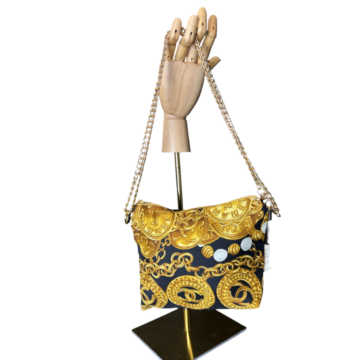 Chanel CC Logo Scarf | Chanel Crossbody Bag at Vintage Luxe Up