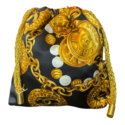 Chanel CC Logo  Coins Scarf | Chanel Crossbody Bag at Vintage Luxe Up