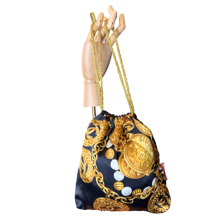 Chanel CC Logo  Coins Scarf | Chanel Crossbody Bag at Vintage Luxe Up