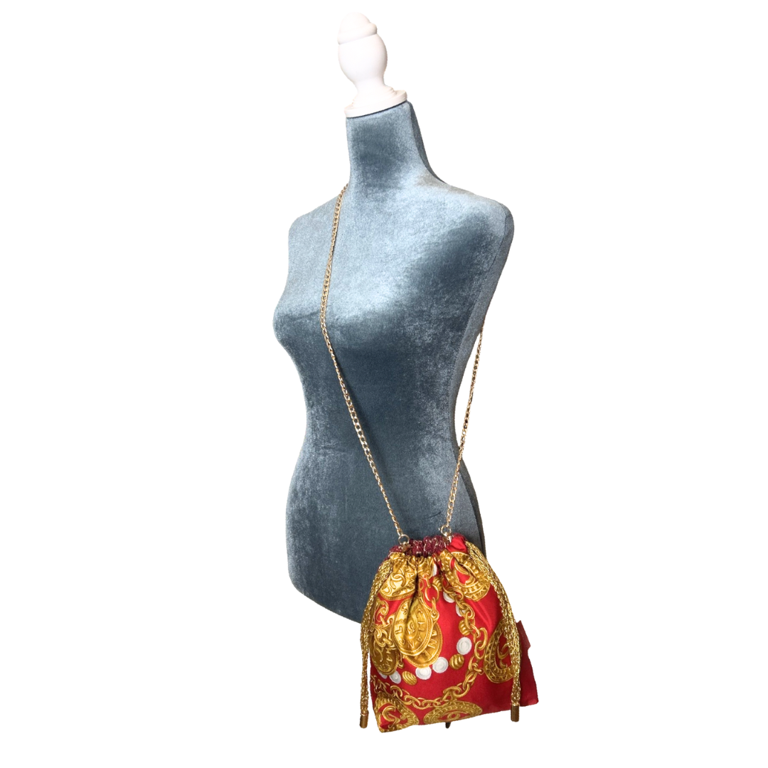 Chanel CC Logo  Coins Scarf | Chanel Crossbody Bag at Vintage Luxe Up