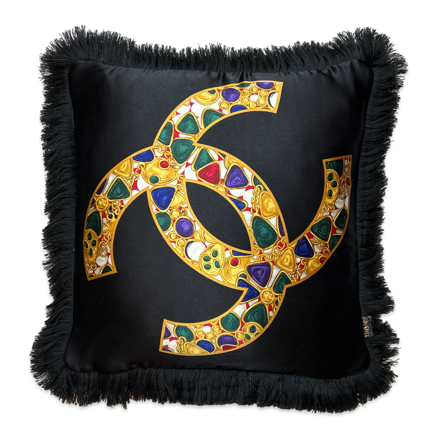 CC Vintage Silk Scarf Pillows 19"