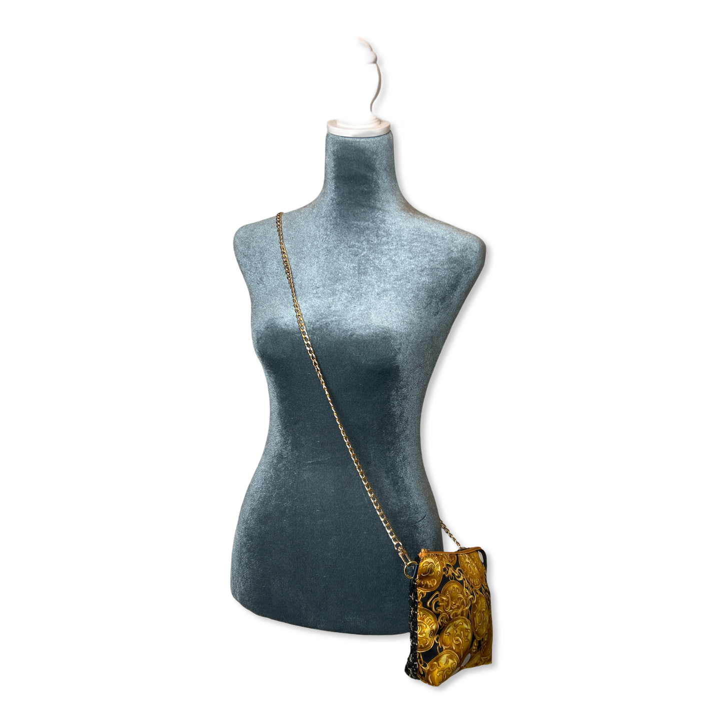 CC Gold Coins Noir Vintage Scarf Crossbody Bag