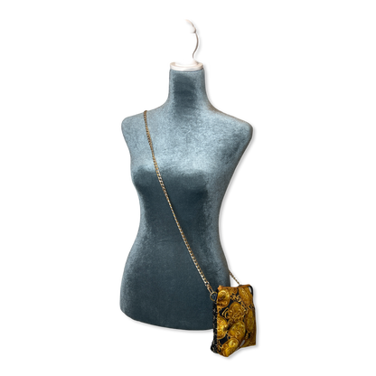 CC Gold Coins Noir Vintage Scarf Crossbody Bag