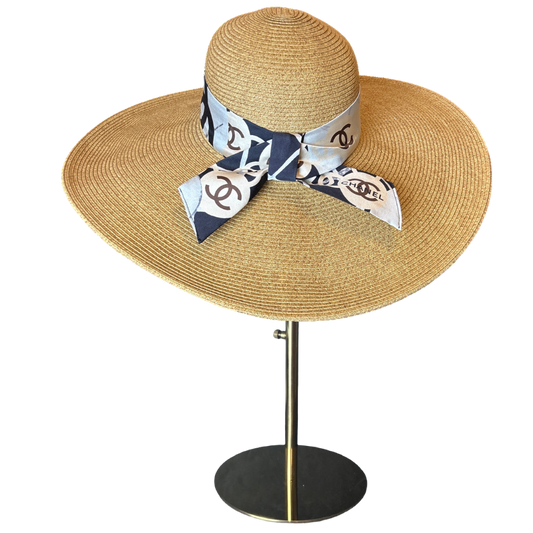 CC Camellia Noir Perfect Straw Sun Hat