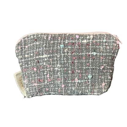 CC Camellia Pink Vintage Silk Scarf Beauty Bag