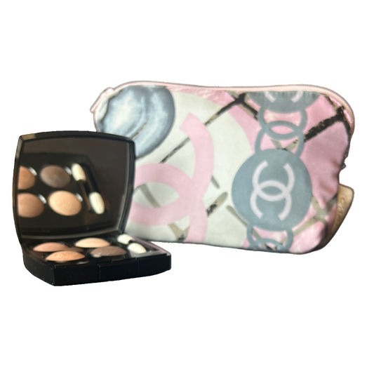Chanel CC Logo Scarf Beauty Bag at Vintage Luxe Up