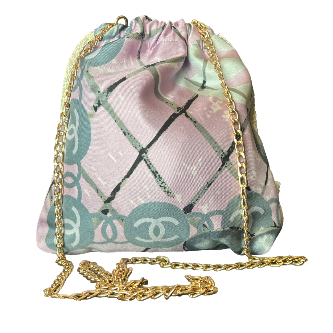 Chanel CC Logo Camellia Scarf | Chanel Crossbody Bag at Vintage Luxe Up