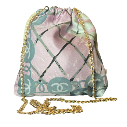Chanel CC Logo Camellia Scarf | Chanel Crossbody Bag at Vintage Luxe Up