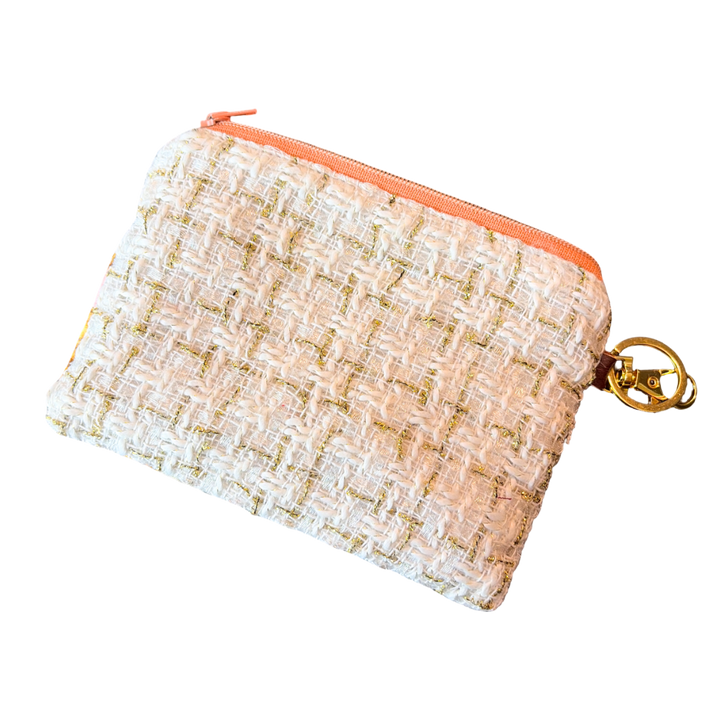 Chanel CC Buttons Pink Scarf | Chanel Keychain Bag Charm