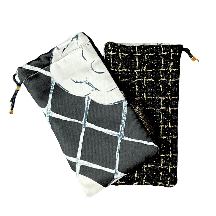 CC Camellia Noir Drawstring Eyewear Pouch
