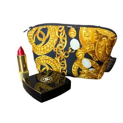 Chanel CC Logo Scarf Beauty Bag 