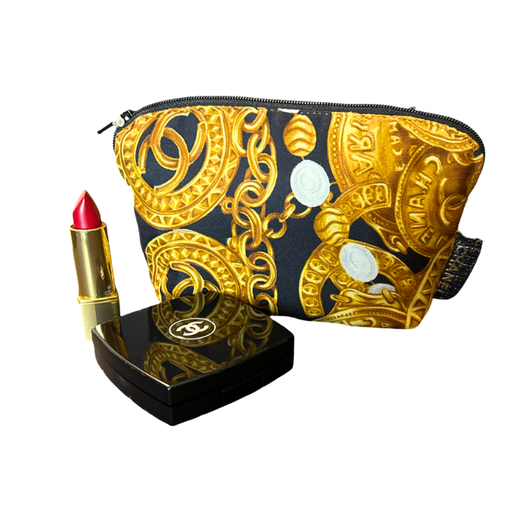 Chanel CC Logo Scarf Beauty Bag 