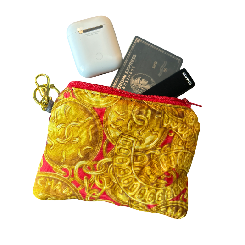 CHANEL CC Logo Scarf | Chanel Keychain Chanel Wristlet Keychain