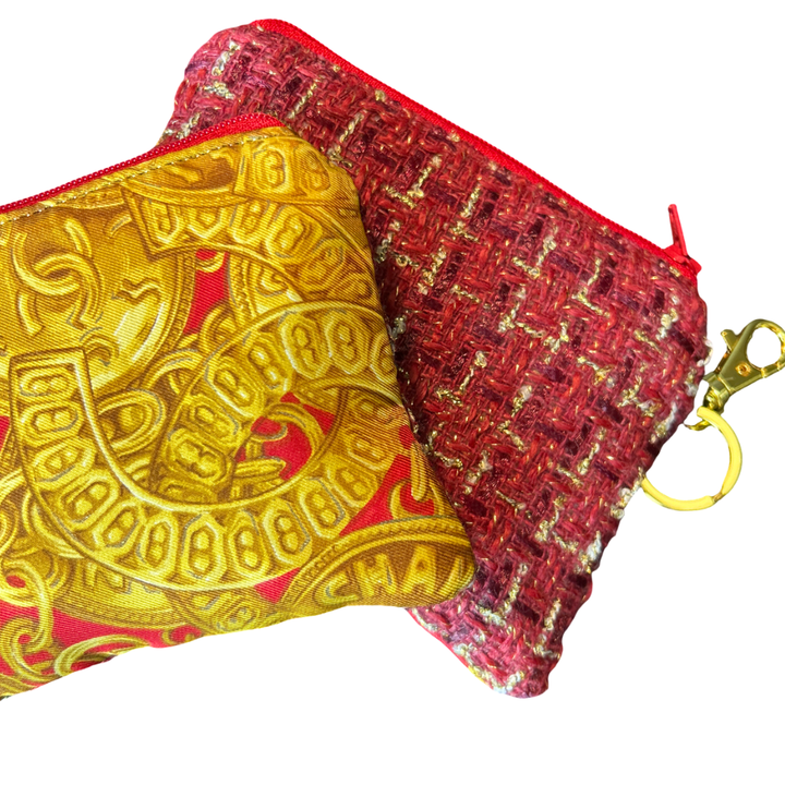 CC Logo Coins Rouge Silk Scarf Coffee Run Keychain Bag