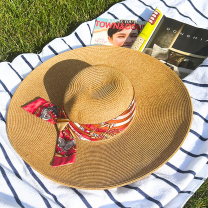 Hermes Astrologie Dies et Hore Scarf Straw Hat exclusively at Vintage Luxe Up