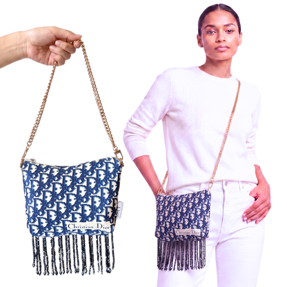 Dior Trotter Blue Scarf | Dior Crossbody Bag