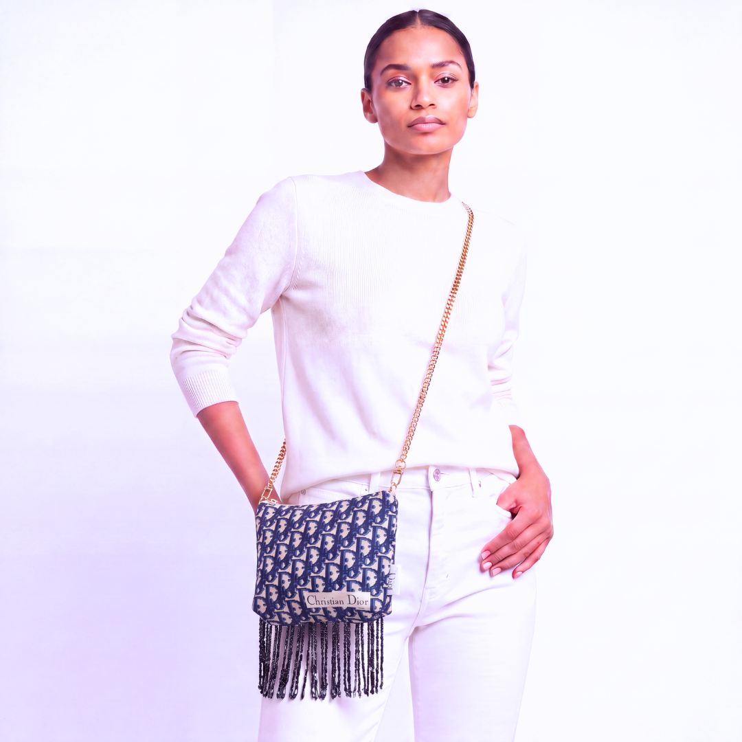 Dior Trotter Blue Scarf | Dior Crossbody Bag