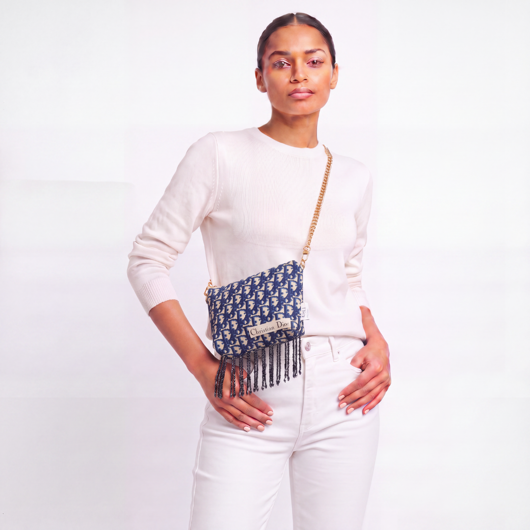 Dior Trotter Blue Scarf | Dior Crossbody Bag
