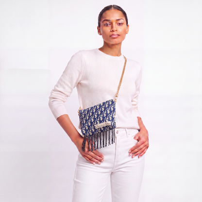 Dior Trotter Blue Scarf | Dior Crossbody Bag