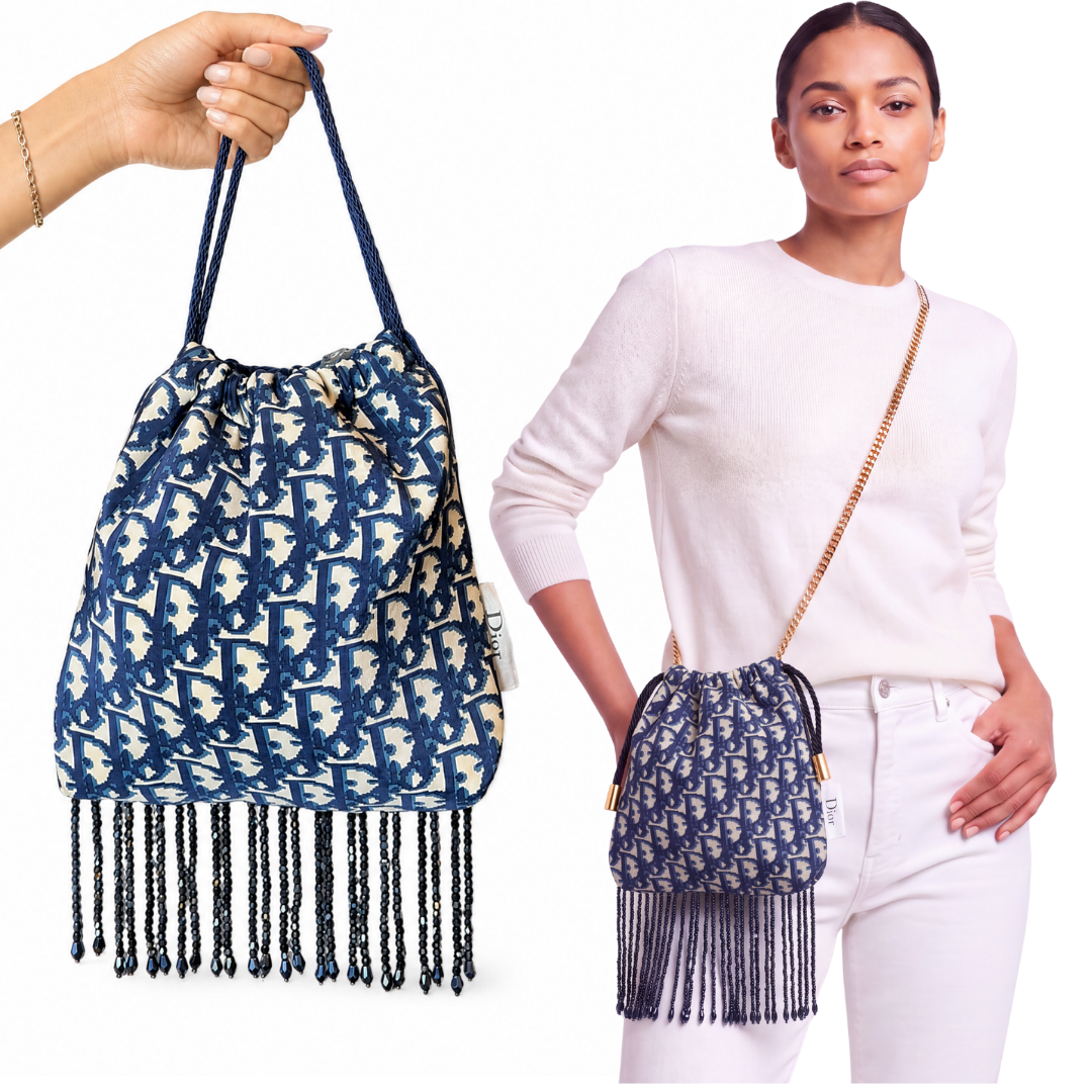 Dior Trotter Blue Scarf | Dior Crossbody Bag