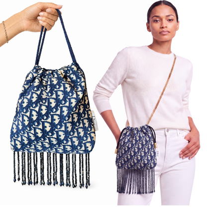 Dior Trotter Blue Scarf | Dior Crossbody Bag