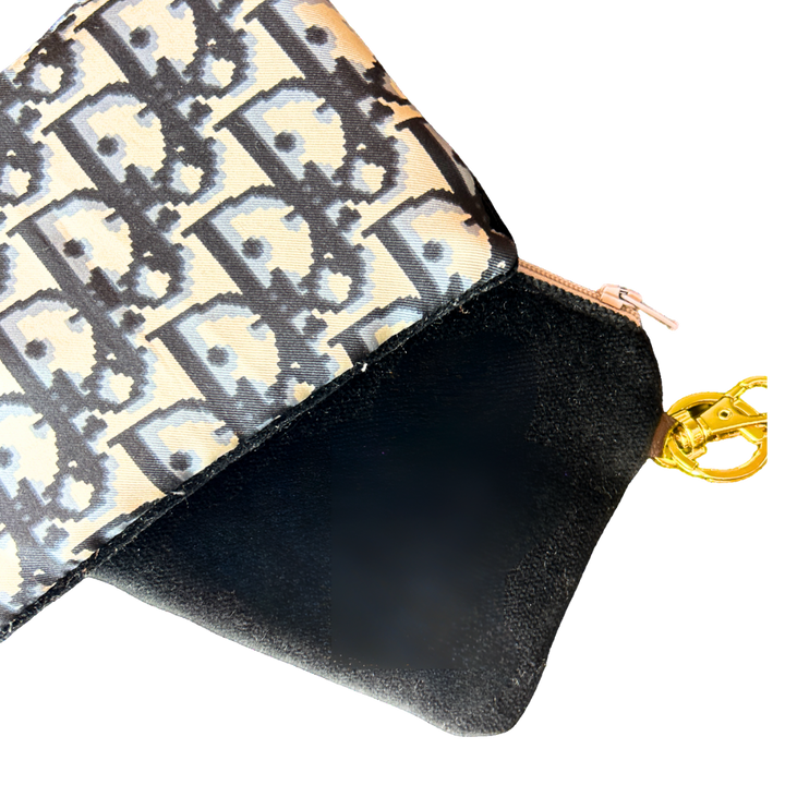 Trotter Noir Vintage Silk Scarf Coffee Run Keychain Bag