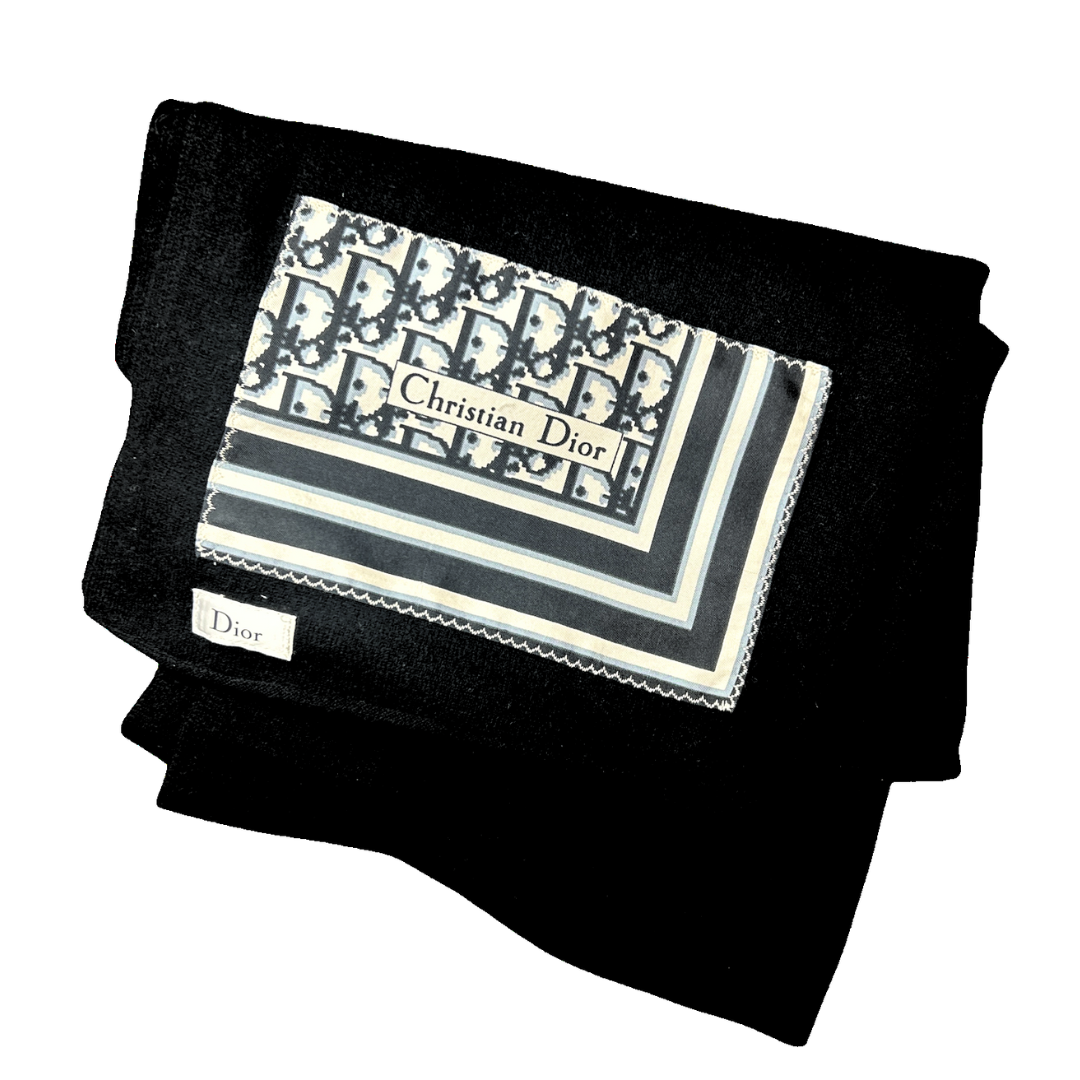 Dior Trotter Silk Scarf & Cashmere Shawl at Vintage Luxe Up