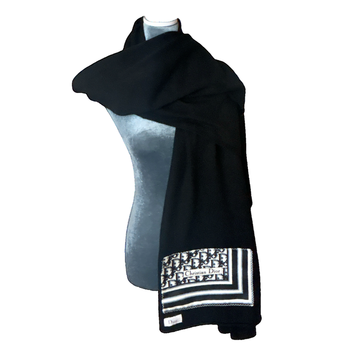 Dior Trotter Silk Scarf & Cashmere Shawl at Vintage Luxe Up