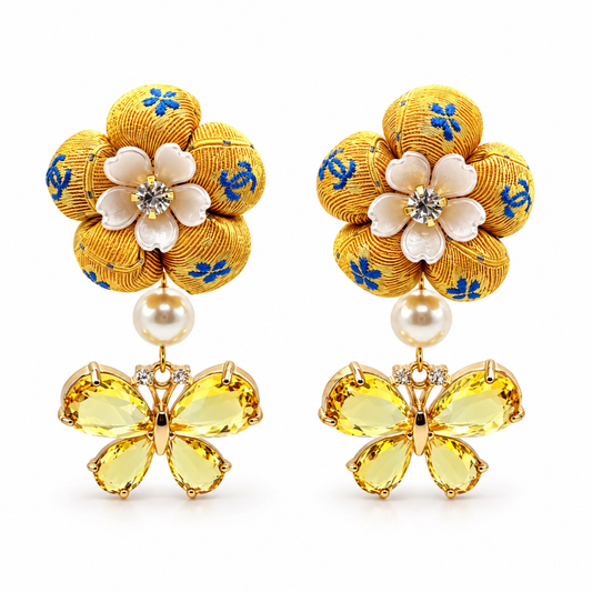 Chanel CC Butterfly Earrings | Chanel Jewelry