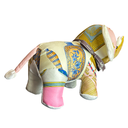 Hermes Qu'Importe le Flacon Scarf Patchwork Elephant at Vintage Luxe Up