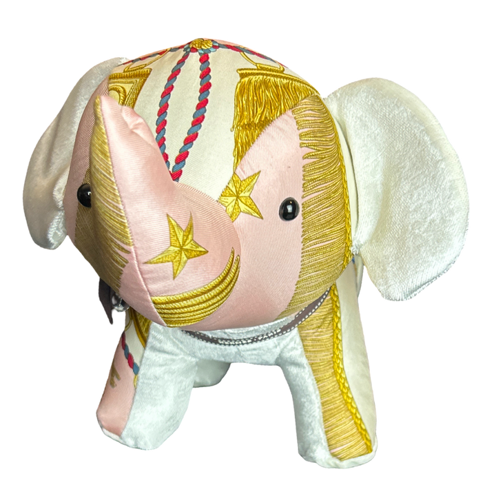 Hermes Qu'Importe le Flacon Scarf Patchwork Elephant at Vintage Luxe Up