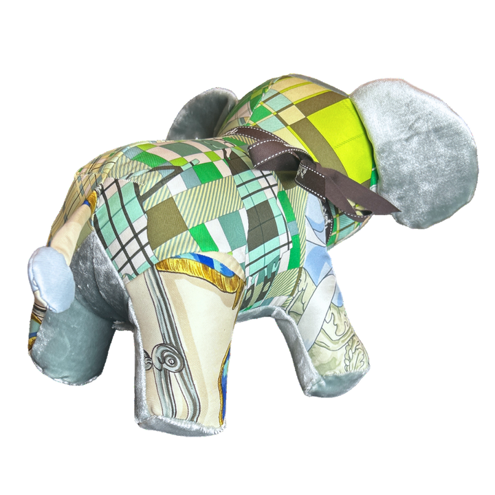 Ferronnerie Vintage Silk Scarf Lucky Elephant