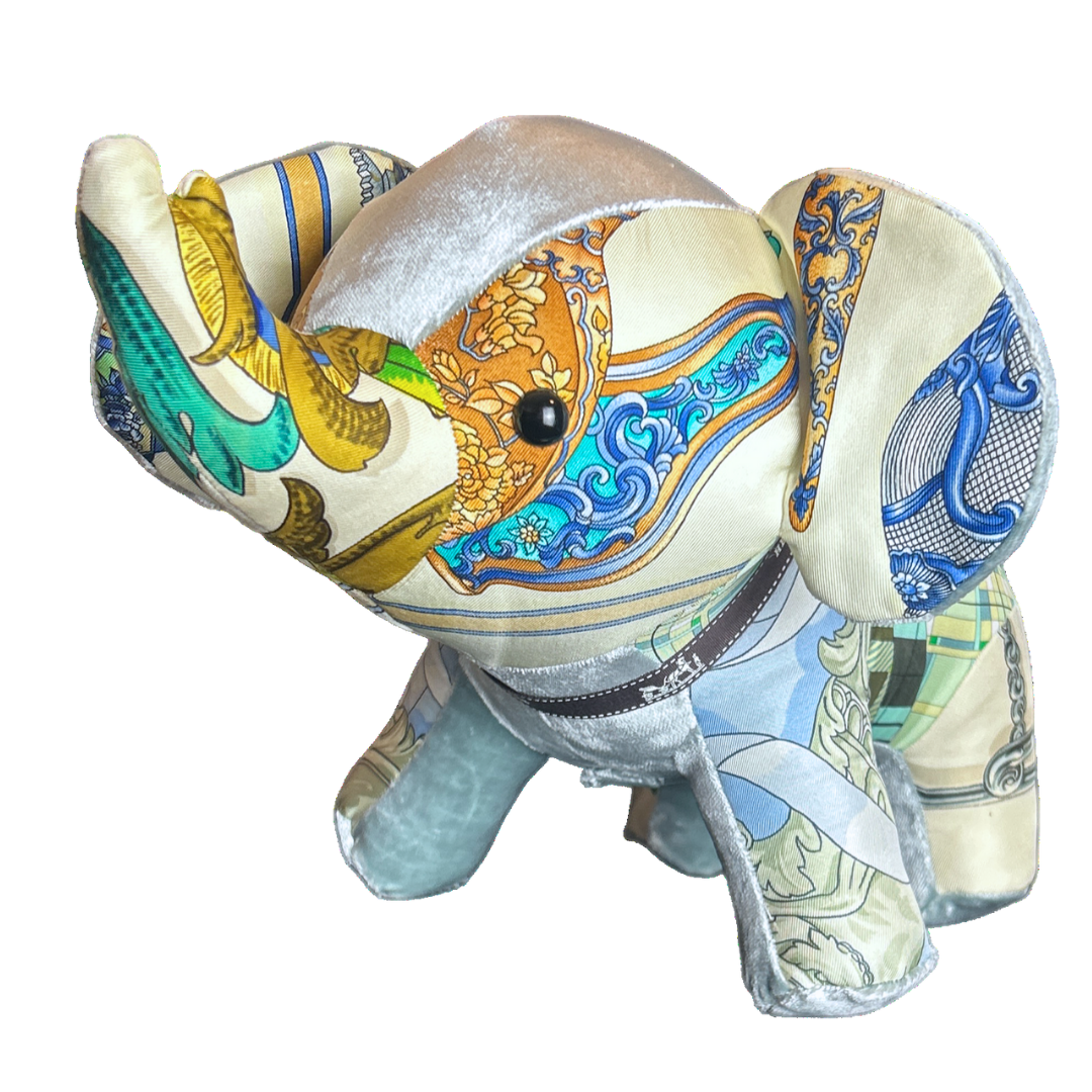 Hermes Ferronnerie Scarf Elephant at Vintage Luxe Up