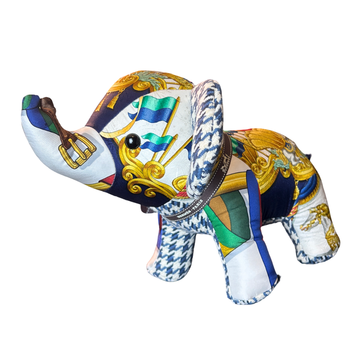 Hermes Luna Park Scarf Patchwork Elephant at Vintage Luxe Up