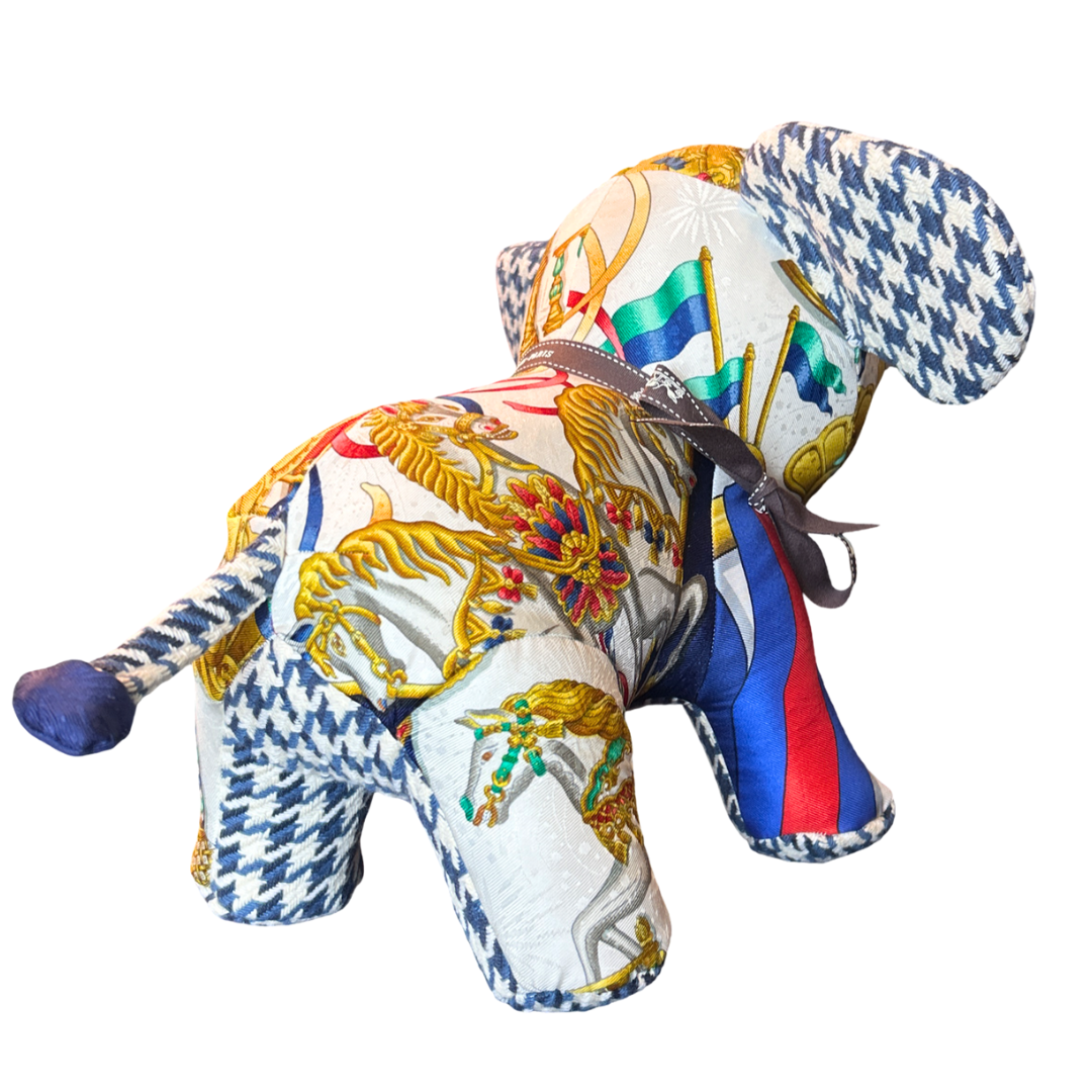 Luna Park Vintage Silk Scarf Lucky Elephant