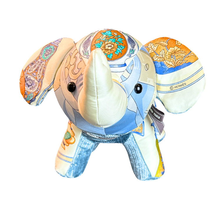 Hermes Ferronnerie Scarf Patchwork Elephant at Vintage Luxe Up