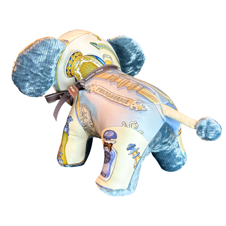 Hermes Ferronnerie Scarf Patchwork Elephant at Vintage Luxe Up