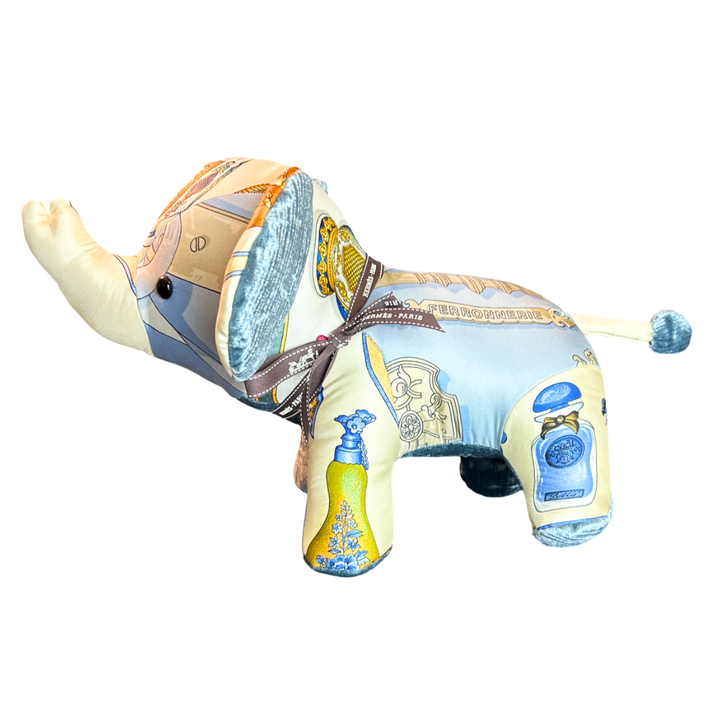 Hermes Ferronnerie Scarf Patchwork Elephant at Vintage Luxe Up