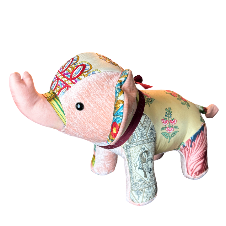 Gucci Chinoiserie Silk Scarf Patchwork Elephant at Vintage Luxe Up