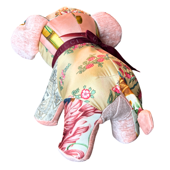Gucci Chinoiserie Silk Scarf Patchwork Elephant at Vintage Luxe Up