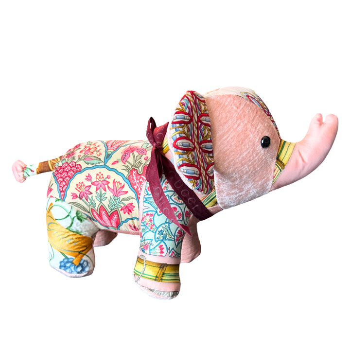 Gucci Chinoiserie Silk Scarf Patchwork Elephant at Vintage Luxe Up
