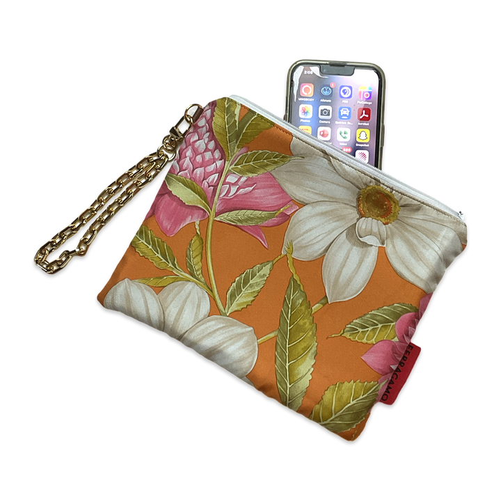 Ferragamo Flower Scarf | Ferragamo Wristlet Bag exclusively at Vintage Luxe Up