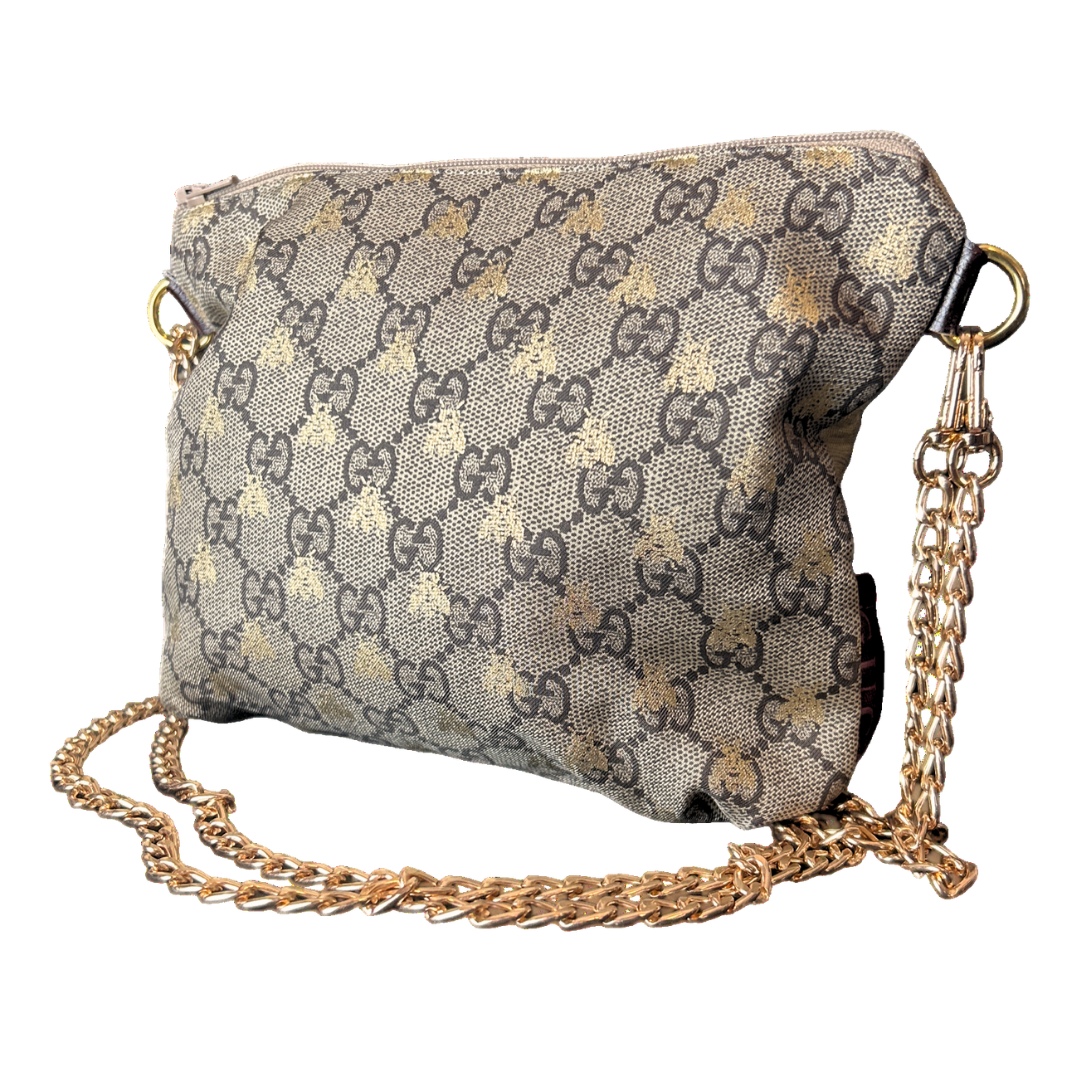 GG Bumblebee Vintage Silk Scarf Crossbody Bag