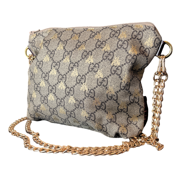 GG Bumblebee Vintage Silk Scarf Crossbody Bag